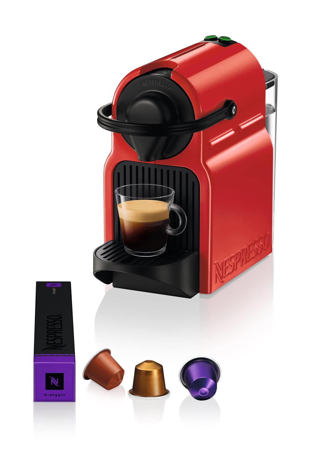 Cafron Inissia Rouge Rubis – Machine à Café à Capsules, Réservoir 0,7L