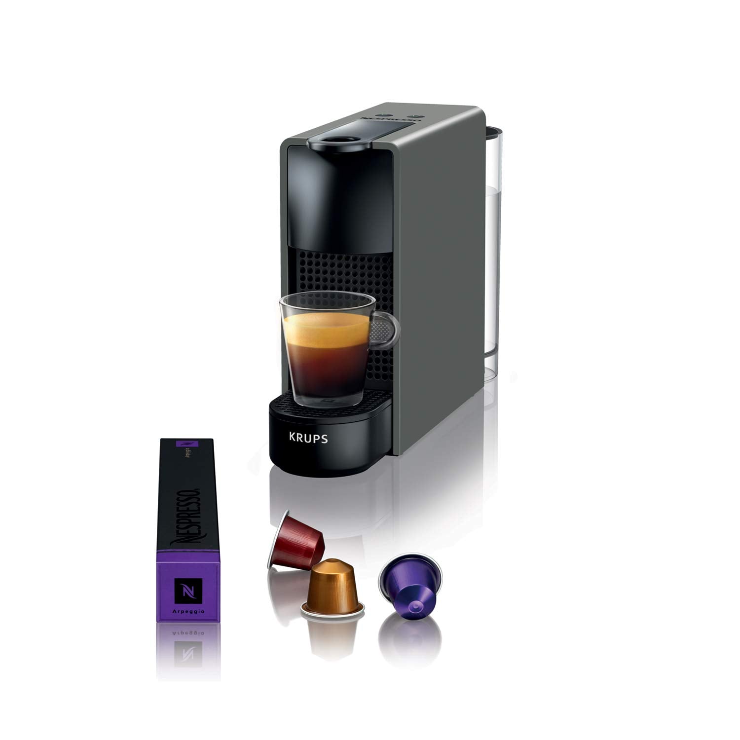 Cafron Essenza Mini Gris Intense – Machine à Café Compacte, Réparable 15 Ans
