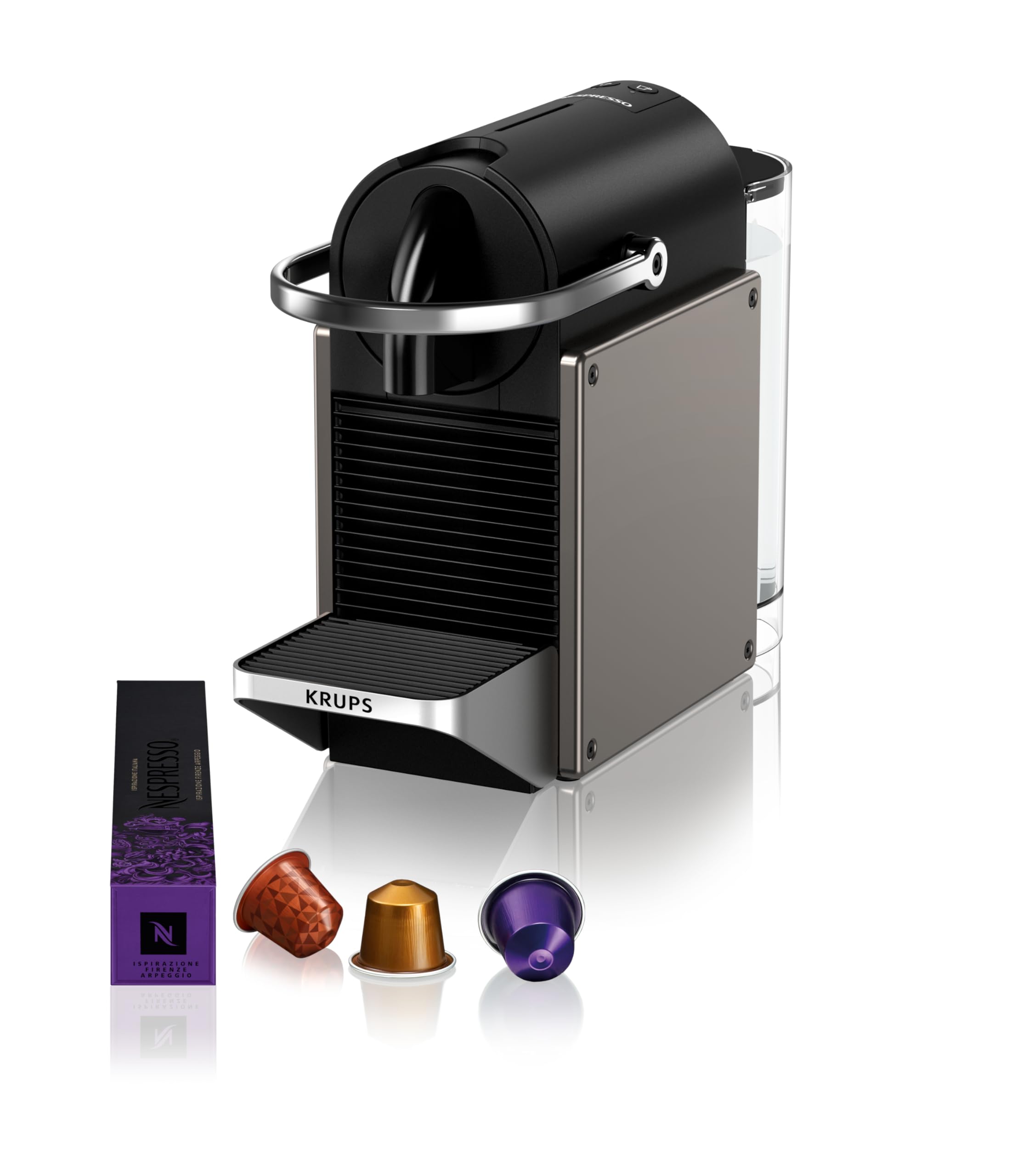 Cafron Pixie Titane – Machine à Café Compacte, Habillage Métal